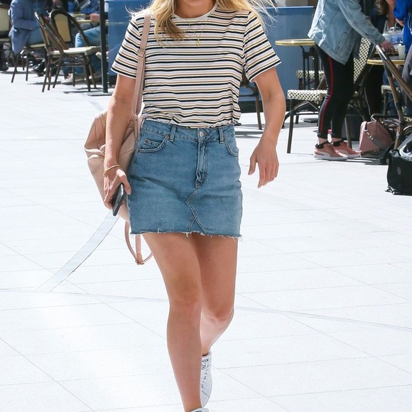 High waist stretchy denim skirt - Picture 5 of 7